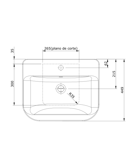 Lavabo De 56 Blanco LOOK - UNISAN
