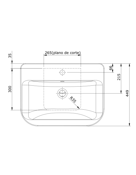 Lavabo De 60 Blanco LOOK - UNISAN