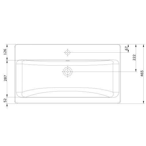 Lavabo Semiempotrar Encastre Ancho LOOK - UNISAN