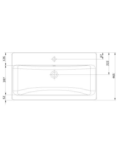 Lavabo Semiempotrar Encastre Ancho LOOK - UNISAN