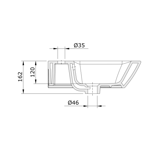 Lavabo 66 LOOK - UNISAN