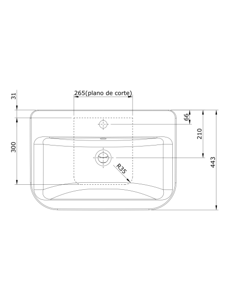 Lavabo 66 LOOK - UNISAN