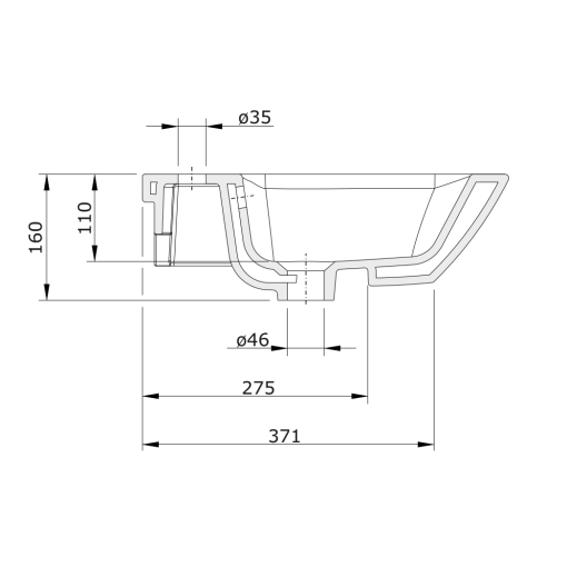 Lavabo Semiempotrar LOOK - UNISAN