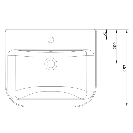 Lavabo Semiempotrar LOOK - UNISAN
