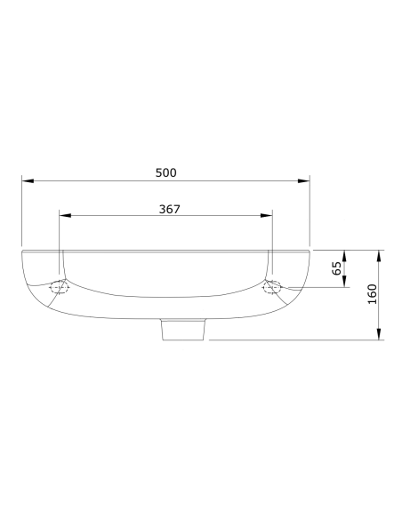 Lavabo A Pared Orificio Para Grifo Lateral LOOK - UNISAN