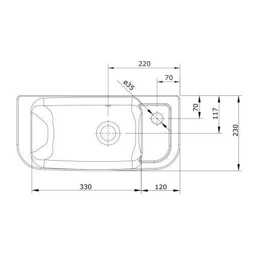 Lavamanos 50 Orif Lat Bc LOOK - UNISAN