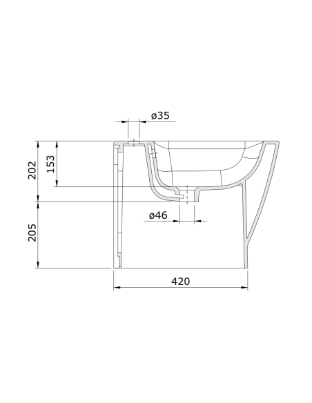 Bidé Con Orificios Para Tapa LOOK - UNISAN