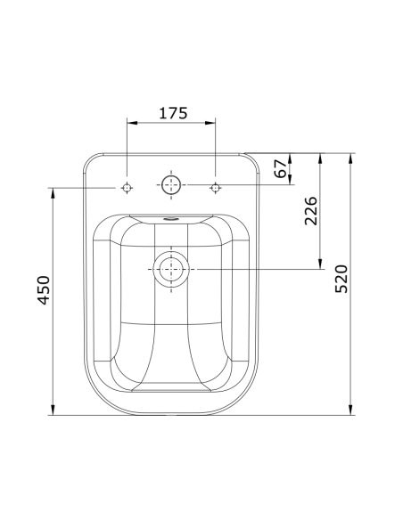 Bidé Con Orificios Para Tapa LOOK - UNISAN