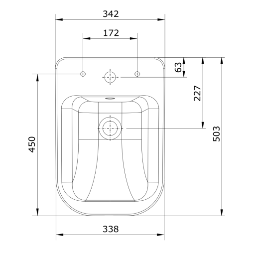 Bide Suspendido Con Orificios Para Tapa LOOK - UNISAN