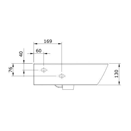 Lavabo Angular 45 LOOK - UNISAN