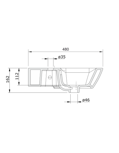 Lavabo Angular 45 LOOK - UNISAN