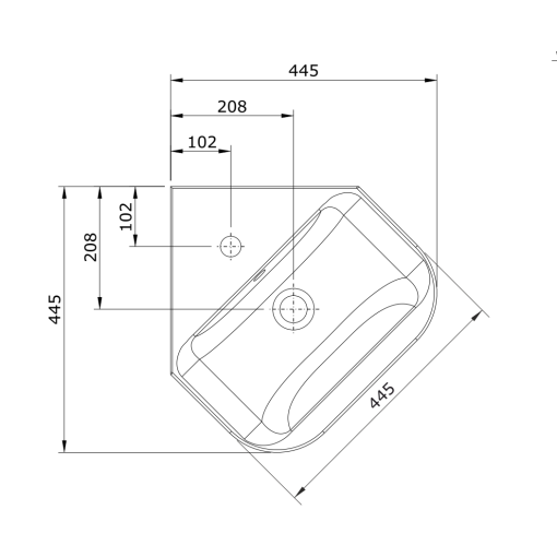 Lavabo De Esquina  LOOK - UNISAN