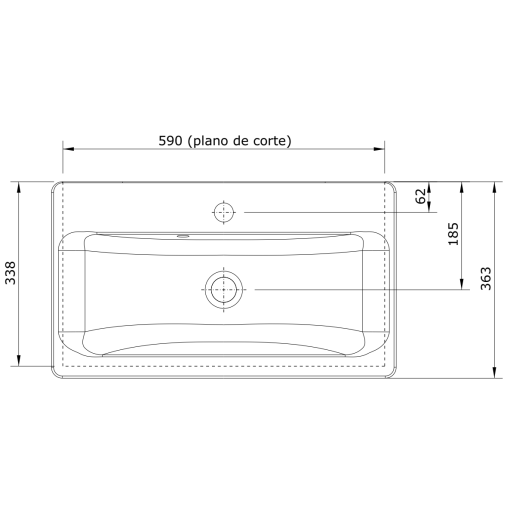 Lavabo Encastre 63 LOOK - UNISAN