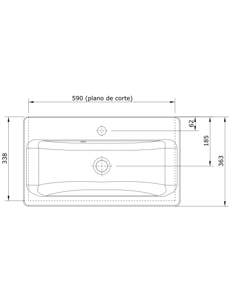Lavabo Encastre 63 LOOK - UNISAN