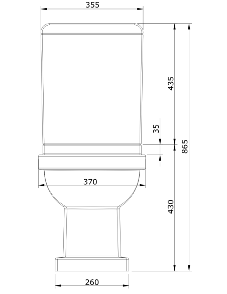 Inodoro Cisterna Baja VINTAGE - UNISAN