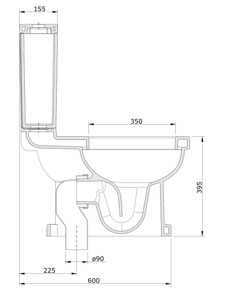 Inodoro Cisterna Baja VINTAGE - UNISAN