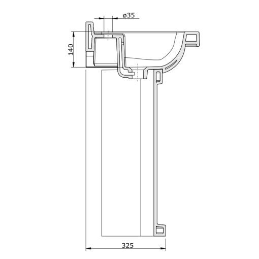 Lavabo De 58 Bco VINTAGE - UNISAN