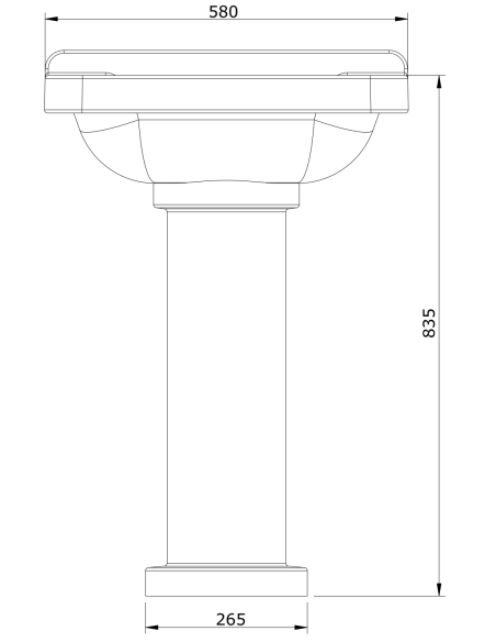 Lavabo 58 Bco 3/O VINTAGE - UNISAN