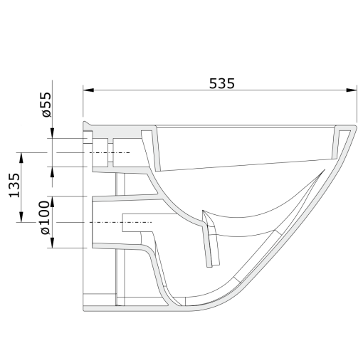 Inodoro Suspendido CETUS SUSPENDIDO UNISAN