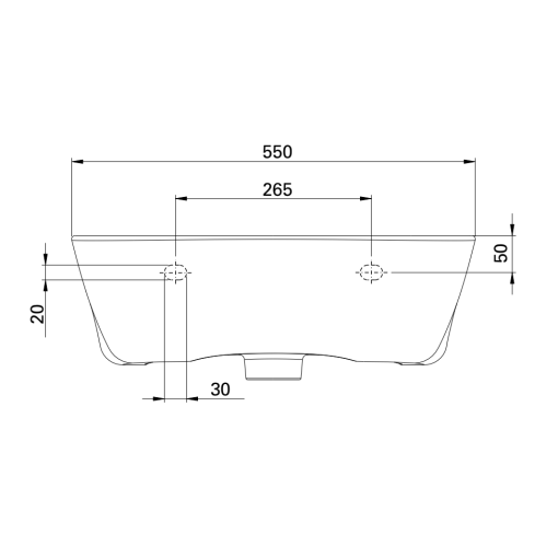 Lavabo 55 Blanco CETUS SUSPENDIDO - UNISAN