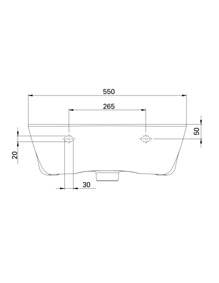 Lavabo 55 Blanco CETUS SUSPENDIDO - UNISAN