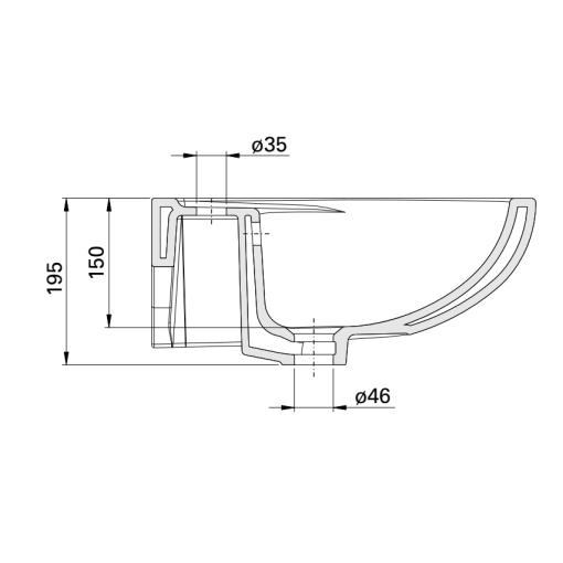 Lavabo CETUS SUSPENDIDO - UNISAN