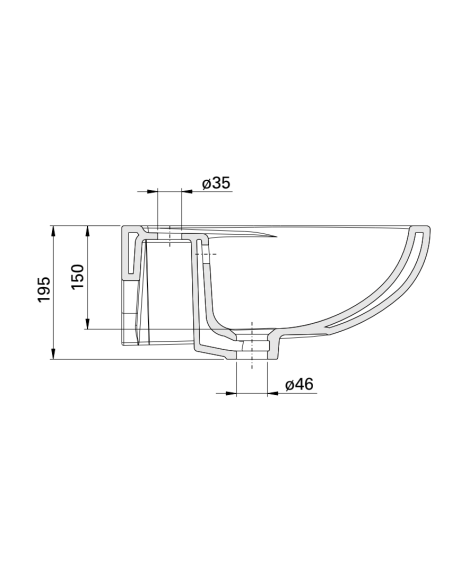 Lavabo CETUS SUSPENDIDO - UNISAN