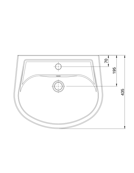 Lavabo 55 Blanco CETUS SUSPENDIDO - UNISAN