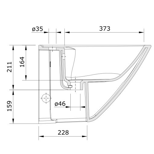Bide Suspendido Blanco CETUS SUSPENDIDO - UNISAN