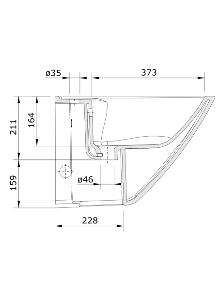 Bide Suspendido Blanco CETUS SUSPENDIDO - UNISAN