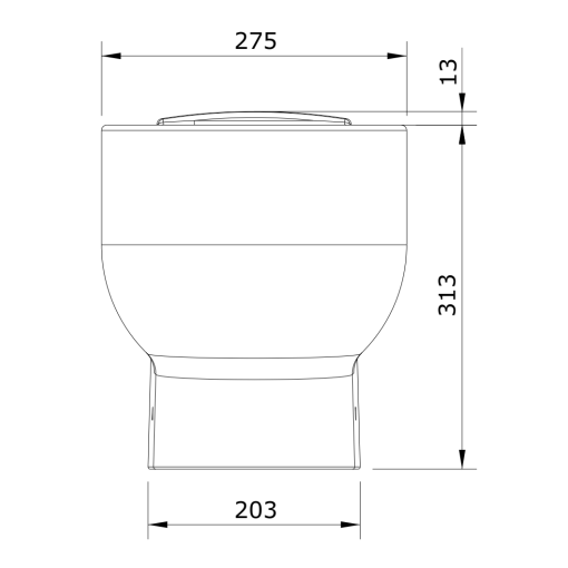 Inodoro Cisterna Alta WCKIDS - UNISAN