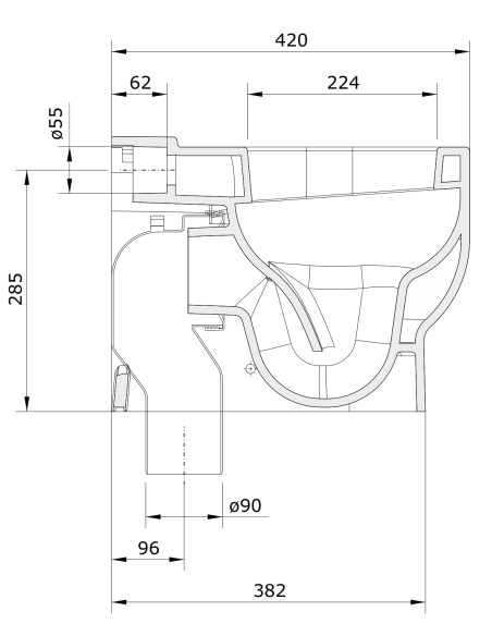 Inodoro Cisterna Alta WCKIDS - UNISAN