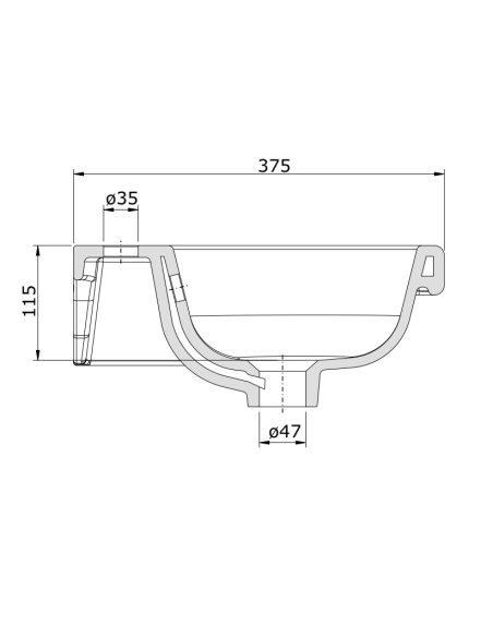 Lavabo Con Orificio Para Accesorios WCKIDS - UNISAN