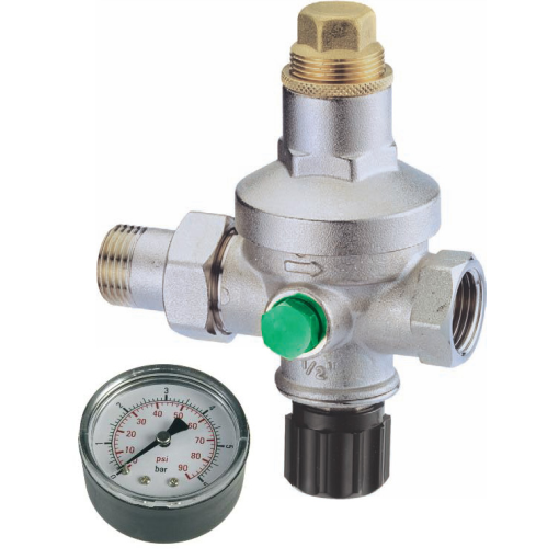 Válvula Alimentación "Picos" 1/2" Con Manómetro