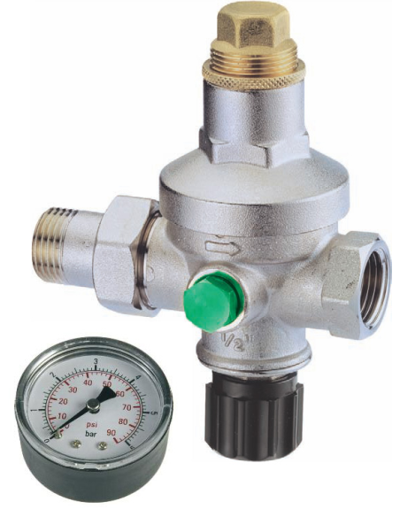 Válvula Alimentación "Picos" 1/2" Con Manómetro