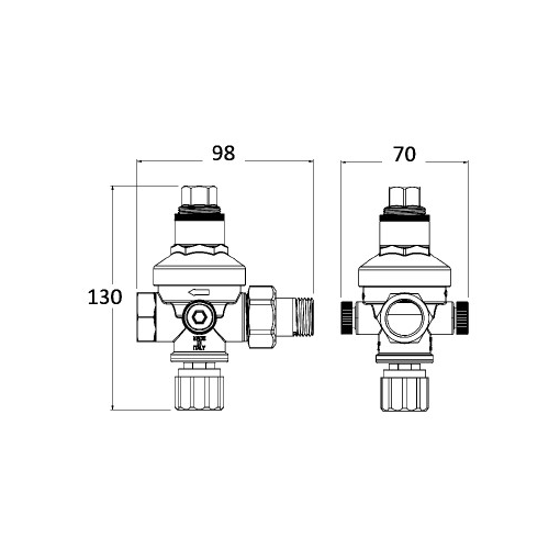 Válvula Alimentación "Picos" 1/2" Con Manómetro