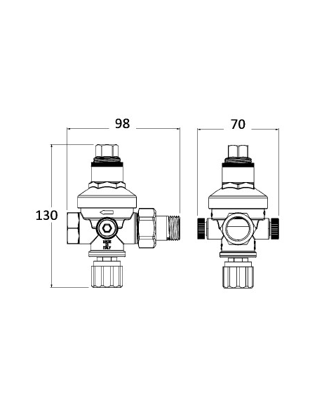 Válvula Alimentación "Picos" 1/2" Con Manómetro