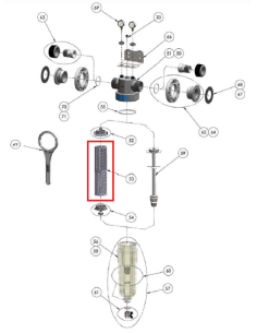 SOPORTE CILINDRICO PARA TELAS FILTRANTES NW 500/650/800