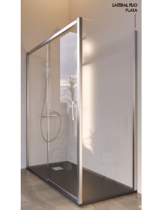 Colonne de douche fixe pour cloisons avec guide inférieur