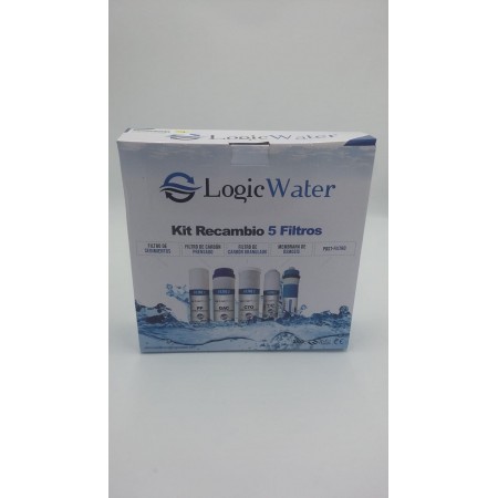 KIT cartuccia di ricambio per osmosi inversa (sedimento + gas + blocco + post-filtro)