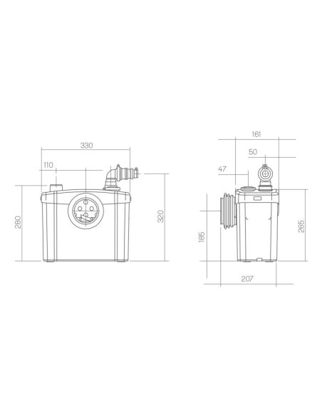 SANITOP - Triturador para WC y lavabo