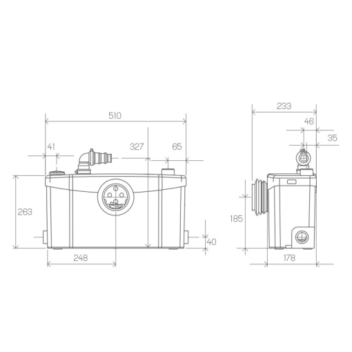 Triturador De Gran Capacidad Para WC, Lavabo, Ducha Y Bidé SANIPLUS