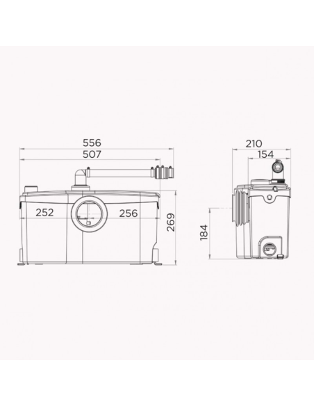 SANIBEST PRO - Triturador para WC, lavabo, ducha y bidé
