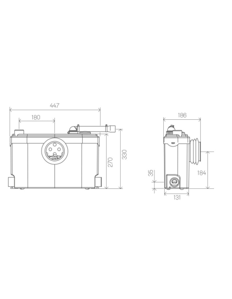 SANISLIM - Triturador para WC, lavabo, ducha y bidé