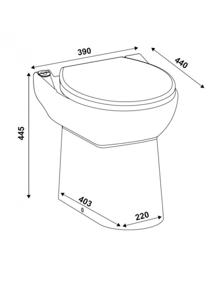 Inodoro Con Triturador Incorporado SANICOMPACT C43