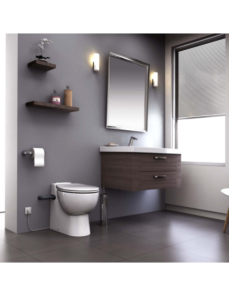 SANICOMPACT PRO - Inodoro con triturador incorporadoDual Flush