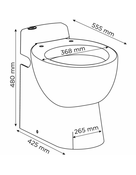 SANICOMPACT PRO - Inodoro con triturador incorporadoDual Flush