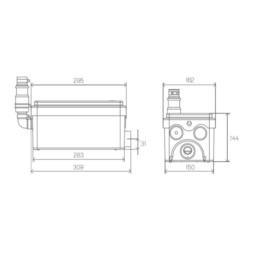 Bomba De Evacuación Para Lavabo, Ducha Y Bidé SANISHOWER