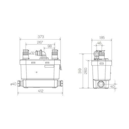 SANIVITE - Bomba para lavavajillas, lavadora, ducha