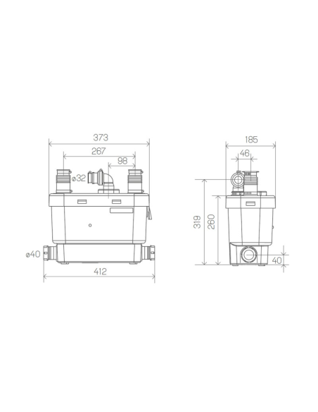 SANIVITE - Bomba para lavavajillas, lavadora, ducha